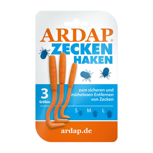 ARDAP Zeckenhaken 3er Pack: Flexibles Set für jede Zeckengröße