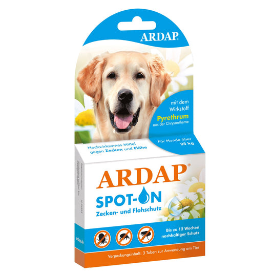 ARDAP Spot-On für Hunde über 25 kg: Effektiver Schutz gegen Zecken und Flöhe